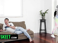 Tattooed Babe Just Goes Crazy When She Sees Her Stepbrother’s Big Dick.