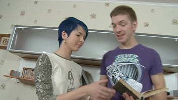 Blue Haired Girl Sucking Cock And Fuck