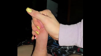 Milf Jerks Cock And Rides Huge Dildo In Crotchless Panties